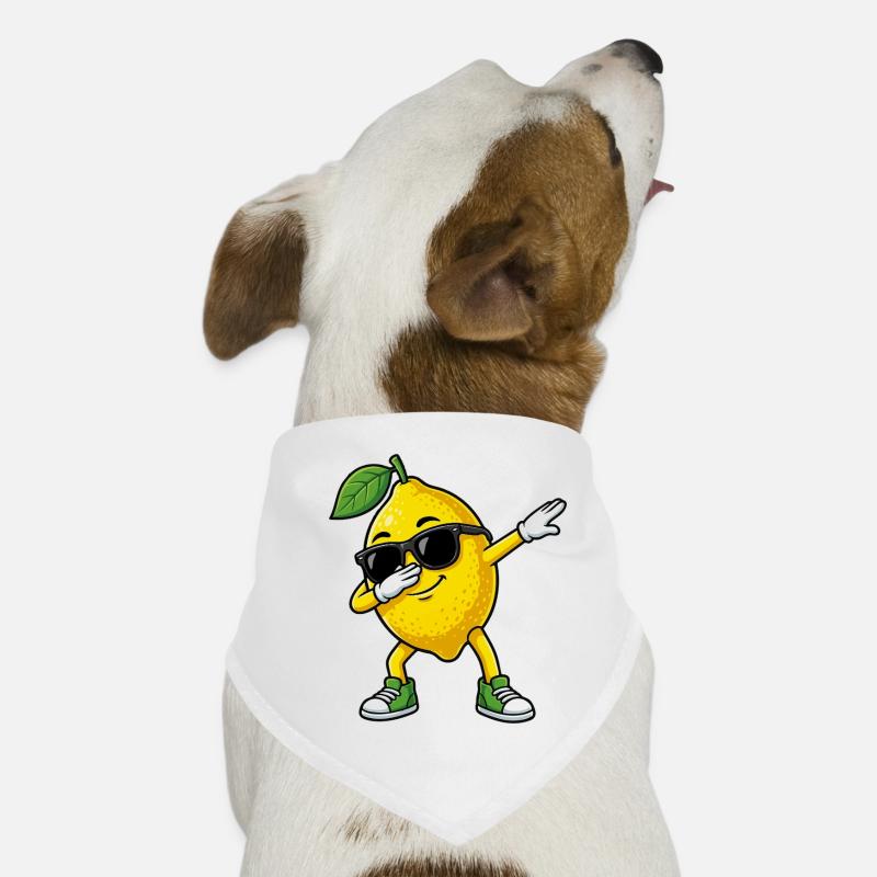 Dessin animé Dun Citron dans la pose Dab Bandana pour chien