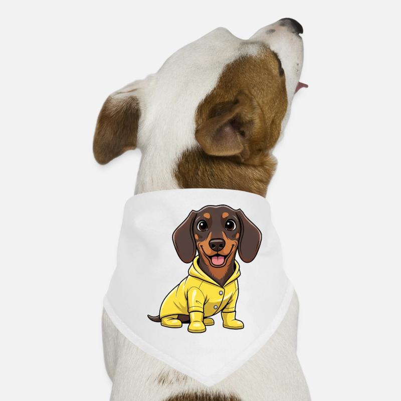 Ami de dessin animé Teckel mignon pour la vie Bandana pour chien