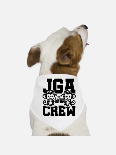 Jga Crew Junggesellenabschied Affe - Hunde-Bandana - Weiß - Vorne