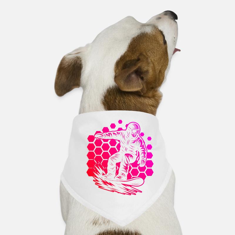 Conception vintage de snowboard pour snowboard Bandana pour chien