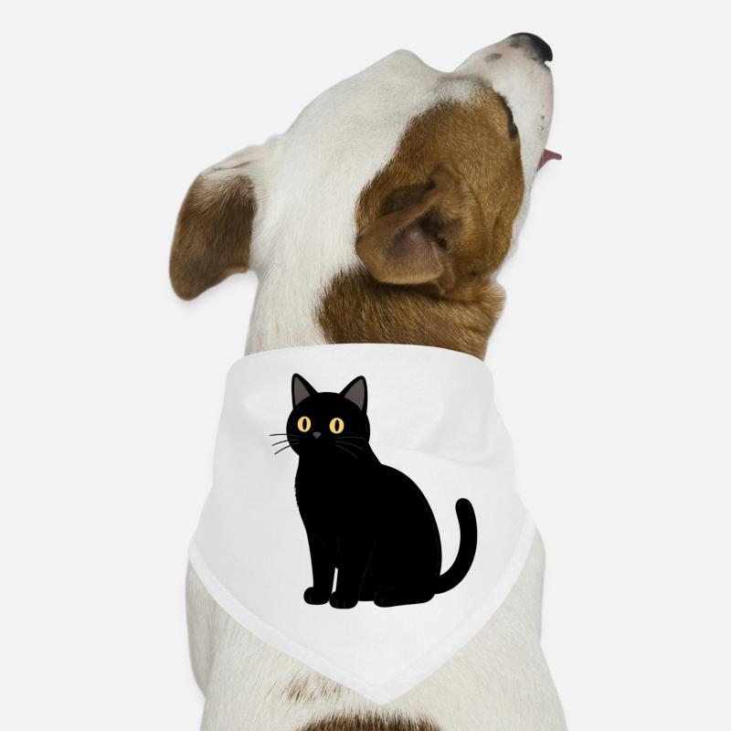 schwarze Katze Katze schwarz Hunde-Bandana