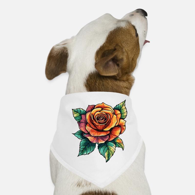 Rose Blüte Hunde-Bandana