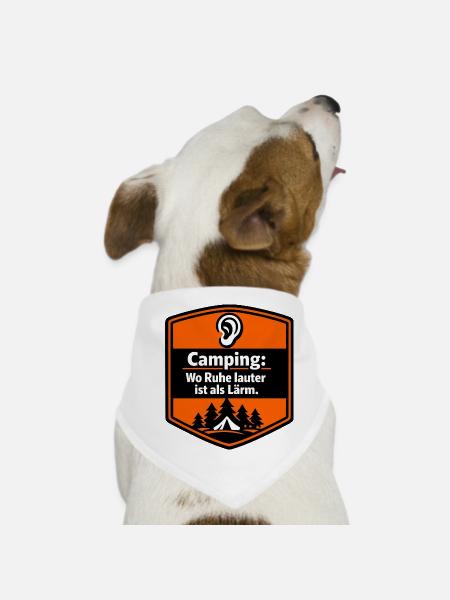 Motorhome heartbeat camping camper - Dog Bandana - white - Front