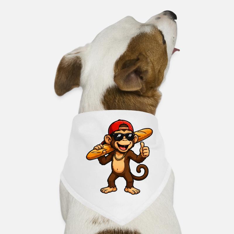 affe-baguette-cool Hunde-Bandana