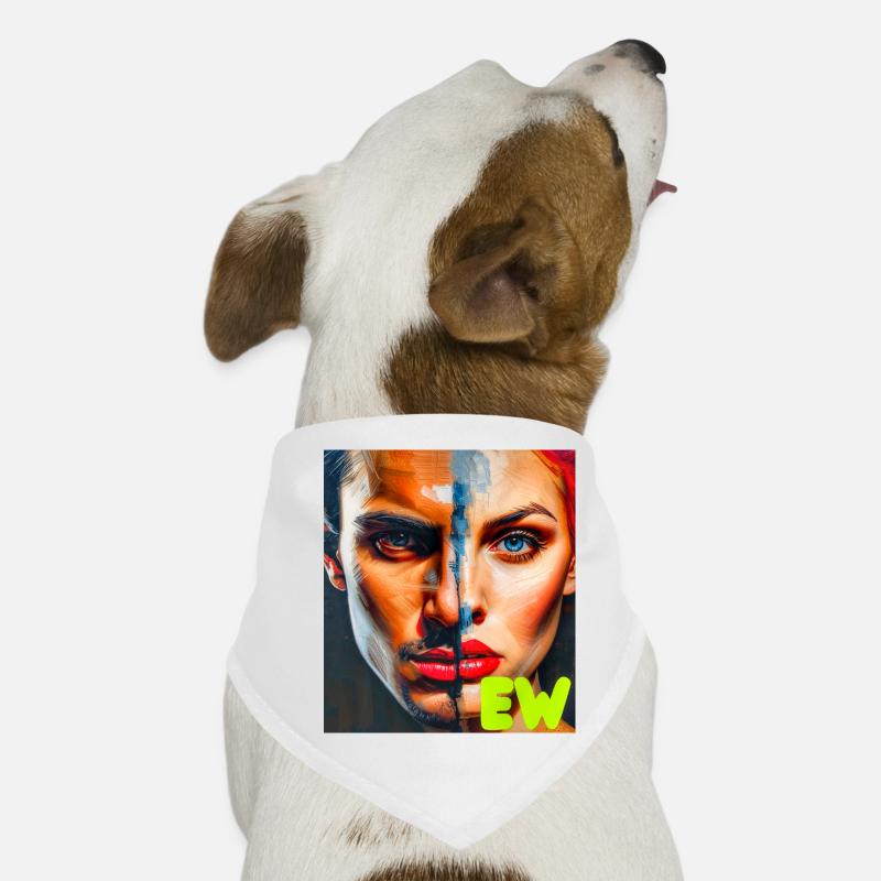 Doppelporträt in Neonfarben Hunde-Bandana