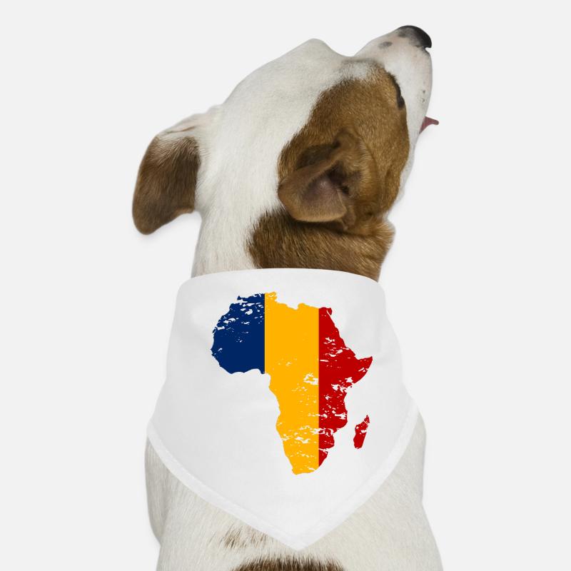 Tschad_Flagge_Afrika_used Hunde-Bandana