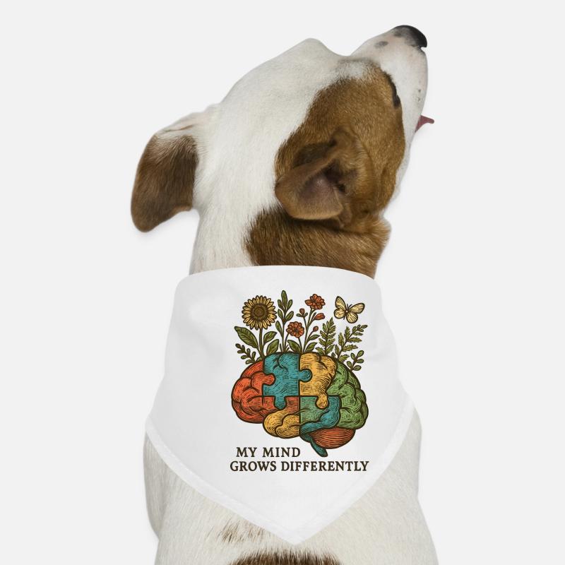 Gehirn-Puzzle wächst anders Hunde-Bandana