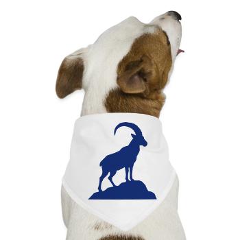 Steinbock Silhouette - Hunde-Bandana - Weiß - Vorne