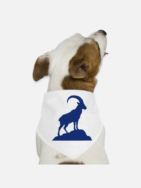 Silhouette du Capricorne - Bandana pour chien - blanc - Devant