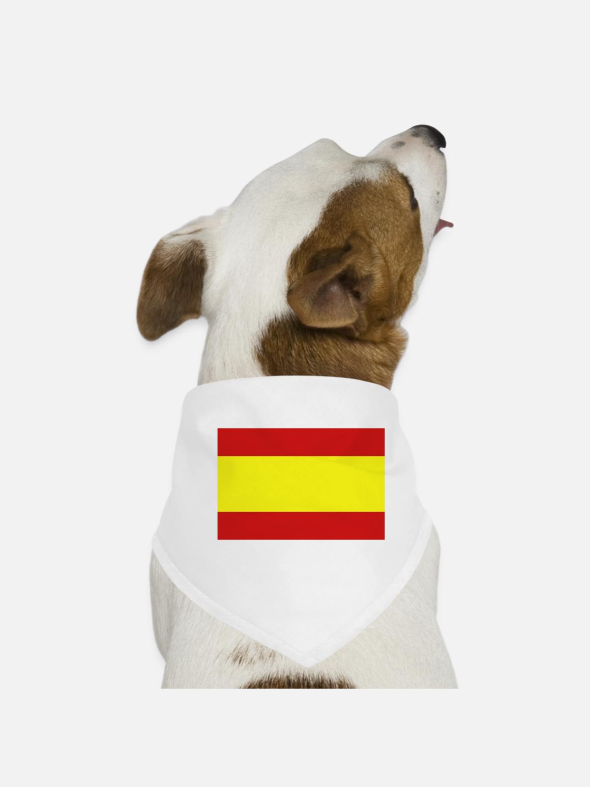 spain flag - Dog Bandana - white - Front