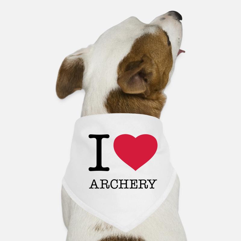 I LOVE ARCHERY Bogenschießen Pfeil und Bogen Hunde-Bandana