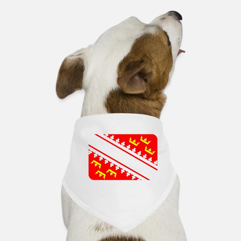 ALSACE FLAG round corner 400 dpi Dog Bandana