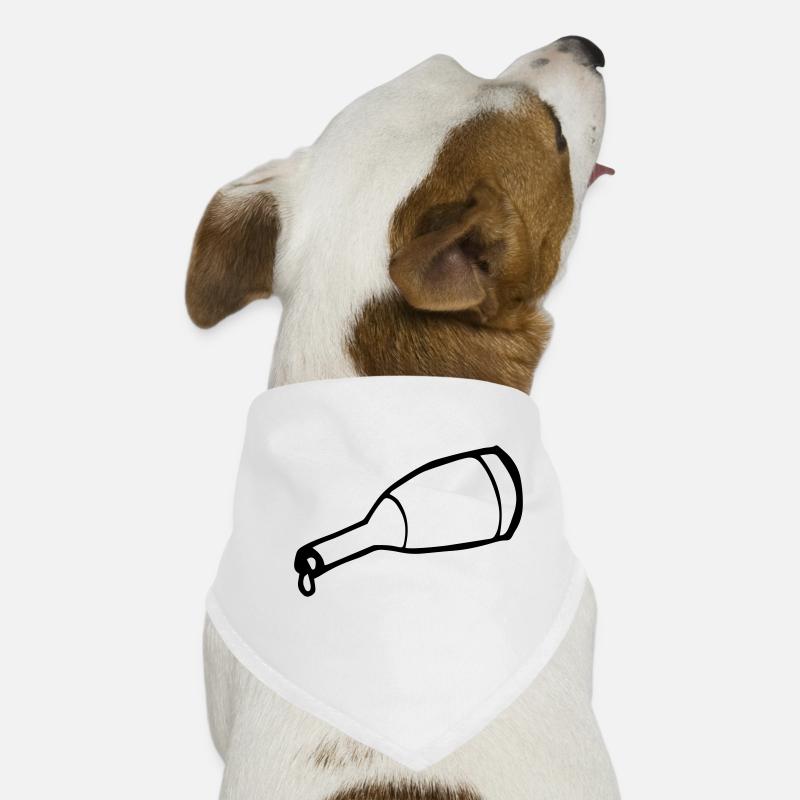 Flasche, ausgießen, Wein einschenken Hunde-Bandana