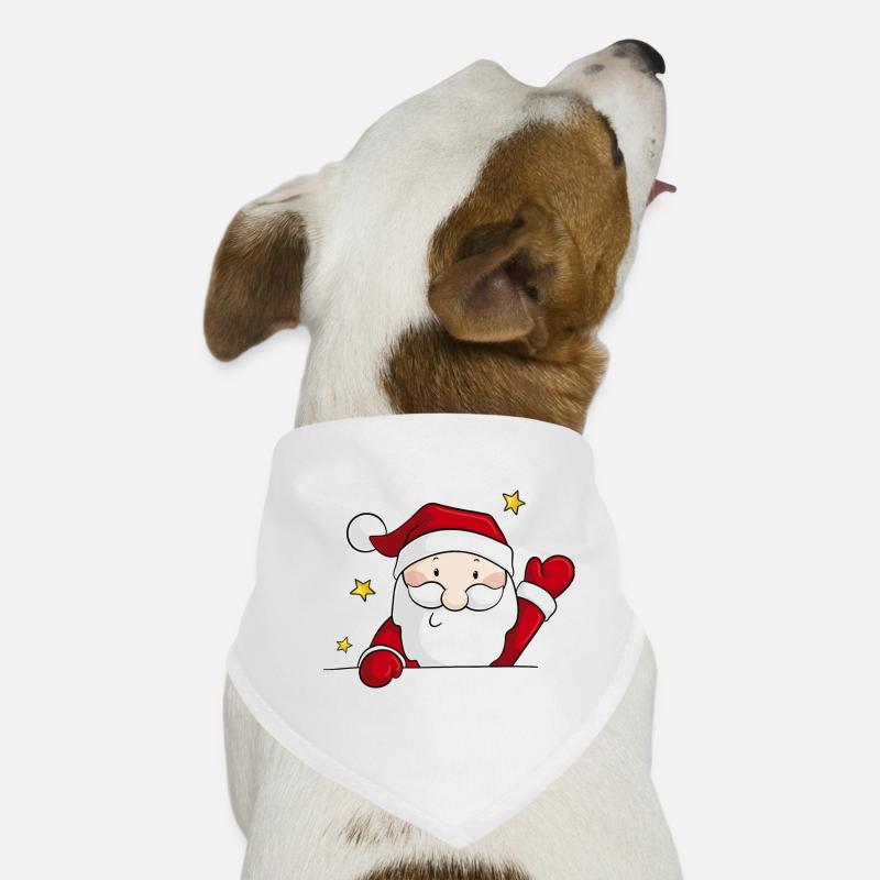 Comic Weihnachtsmann Hunde-Bandana