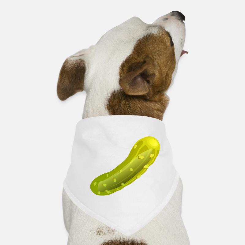 Gurke - Hunde-Bandana - Weiß