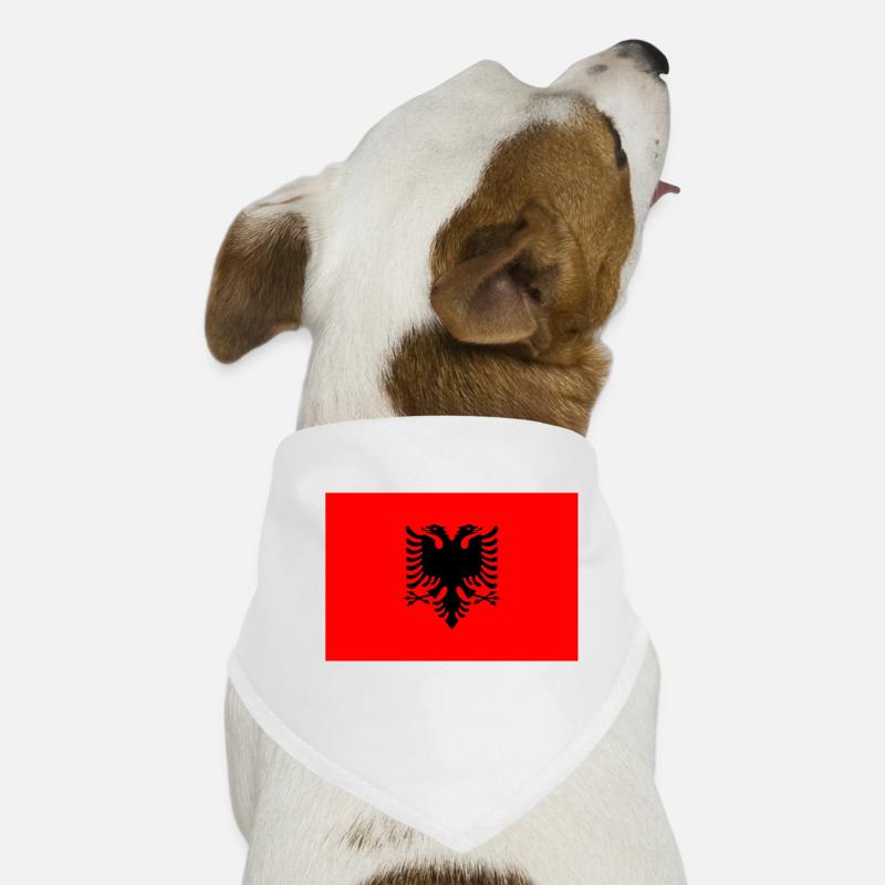 Albania - Bandana per cani - bianco