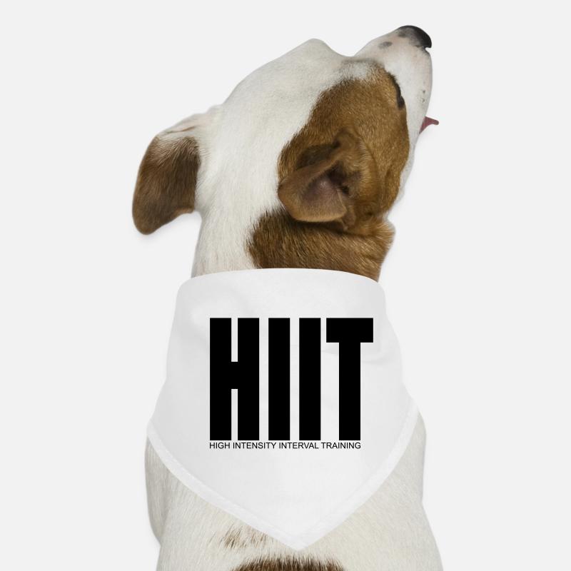 HIIT (High Intensity Interval Training) Shirt - Hunde-Bandana - Weiß