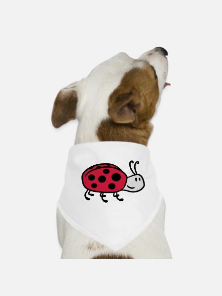 Niedlicher süßer kleiner Marienkäfer - Hunde-Bandana - Weiß