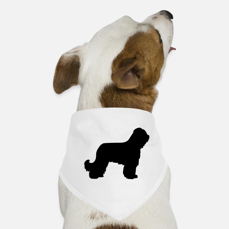 Briard - Hunde-Bandana - Weiß