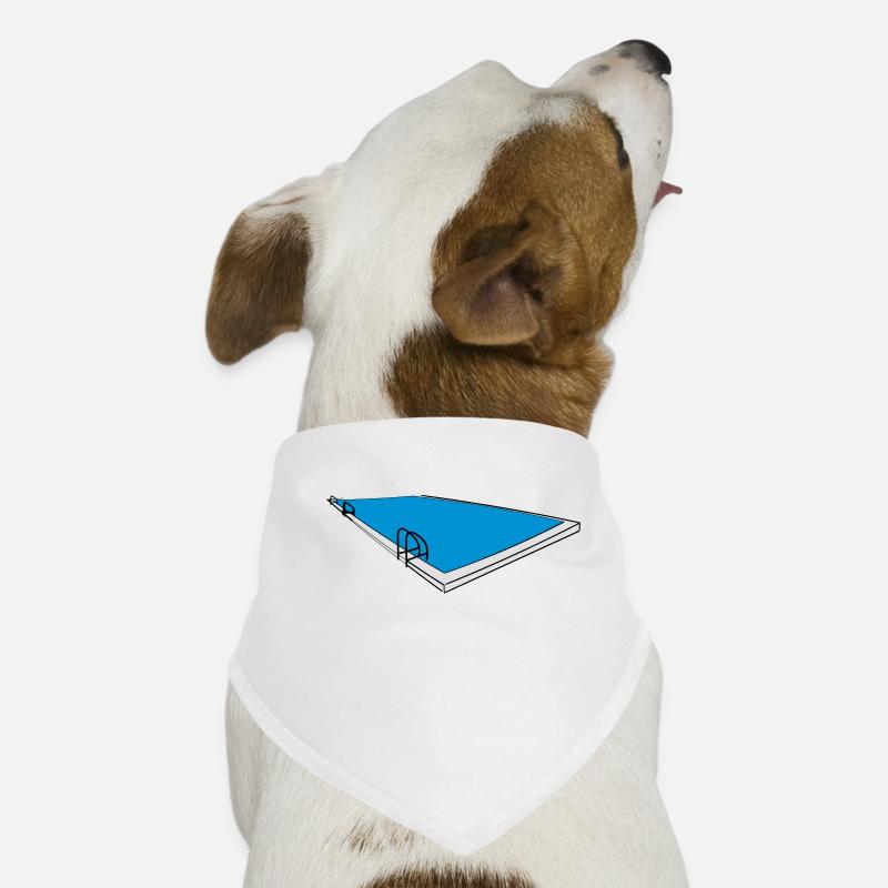 swimmingpool - Hunde-Bandana - Weiß