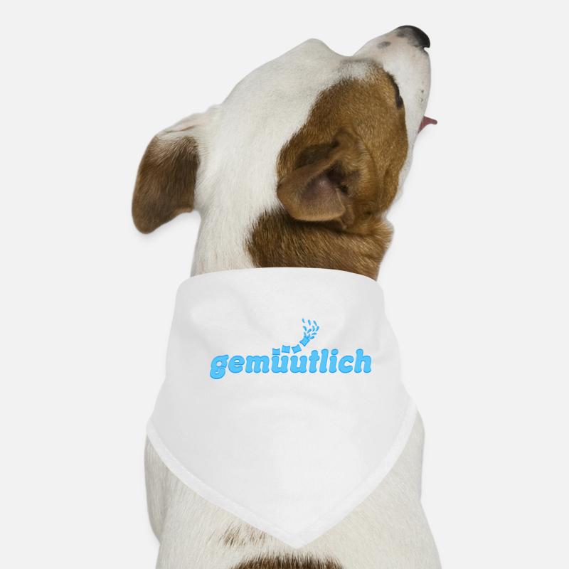 gemütlich - Hunde-Bandana - Weiß