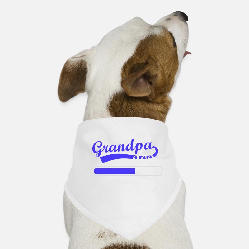 Opa 2023 loading, Werdender Opa 2023 - Hunde-Bandana - Weiß