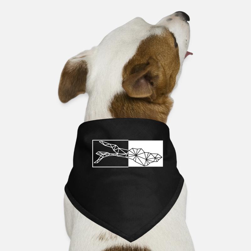 Bodensee | Polygon | Weiss Hunde-Bandana