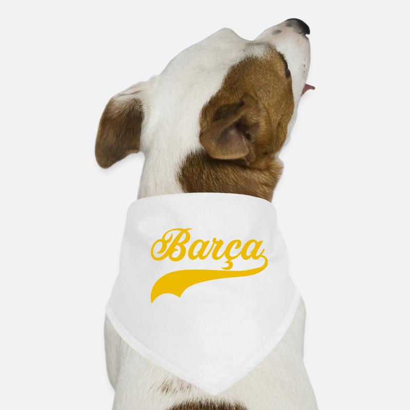 barca swoosh vintage - Hunde-Bandana - Weiß
