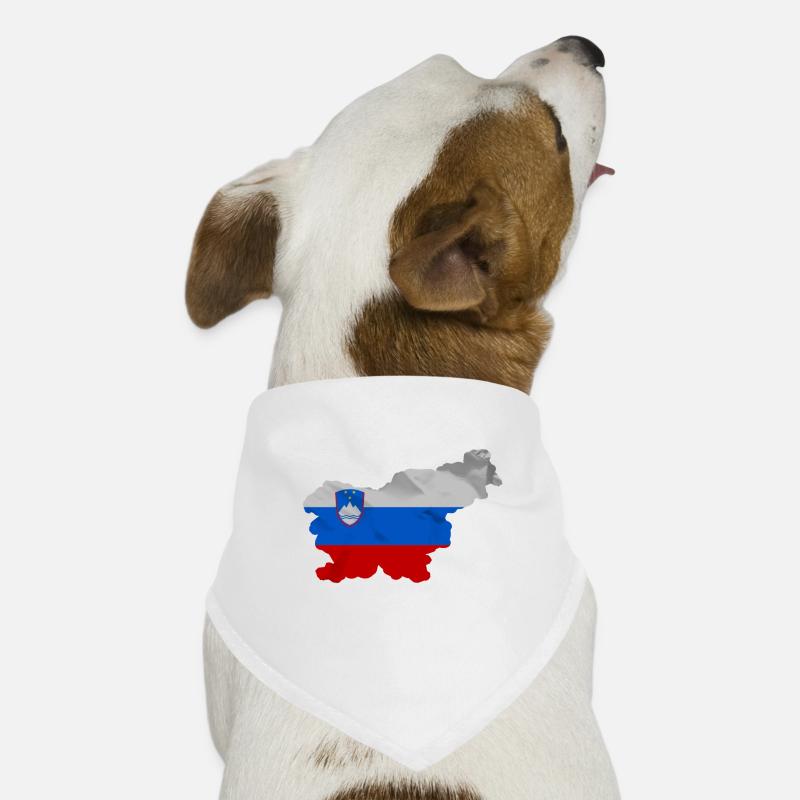 Drapeau de la Slovénie en forme de pays Bandana pour chien
