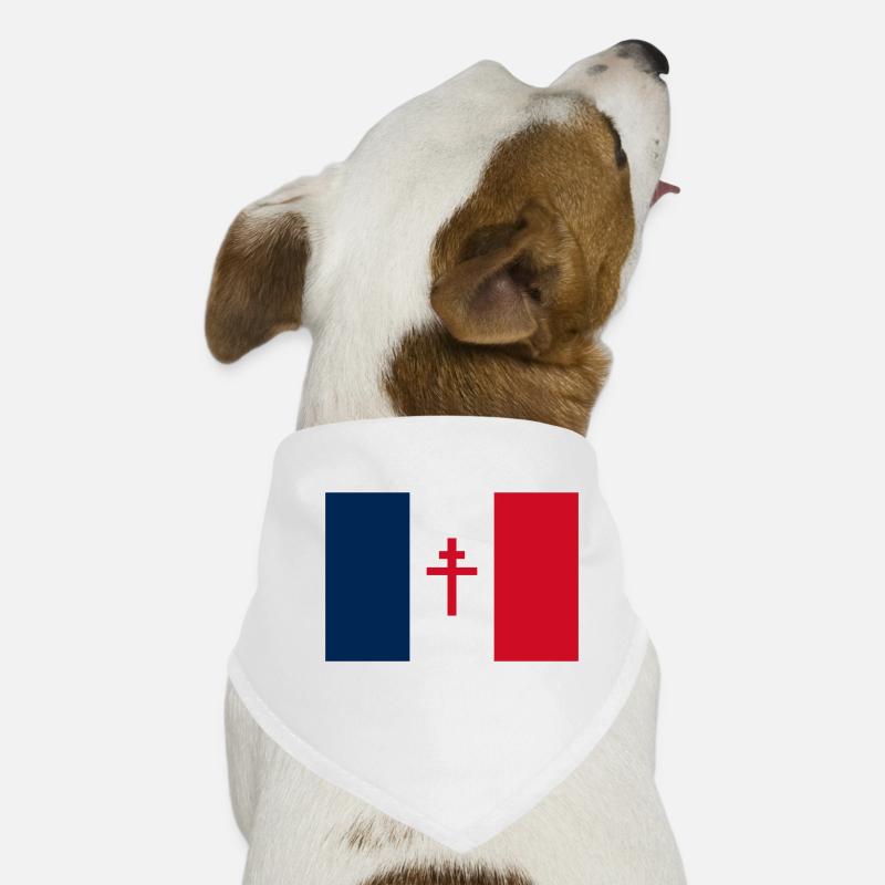 Drapeau de la FFL - Bandana pour chien - blanc