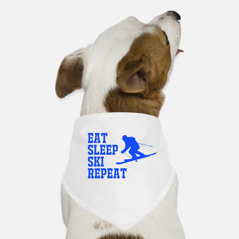 SKIER MANGER DORMIR RÉPÉTER Bandana pour chien