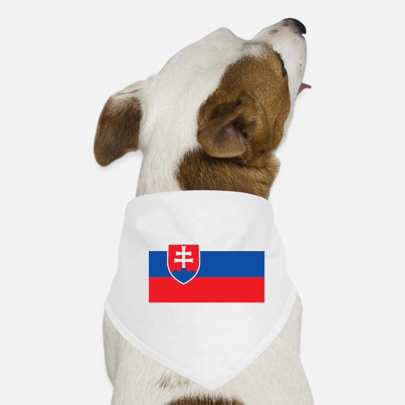 Slowakei - Hunde-Bandana - Weiß