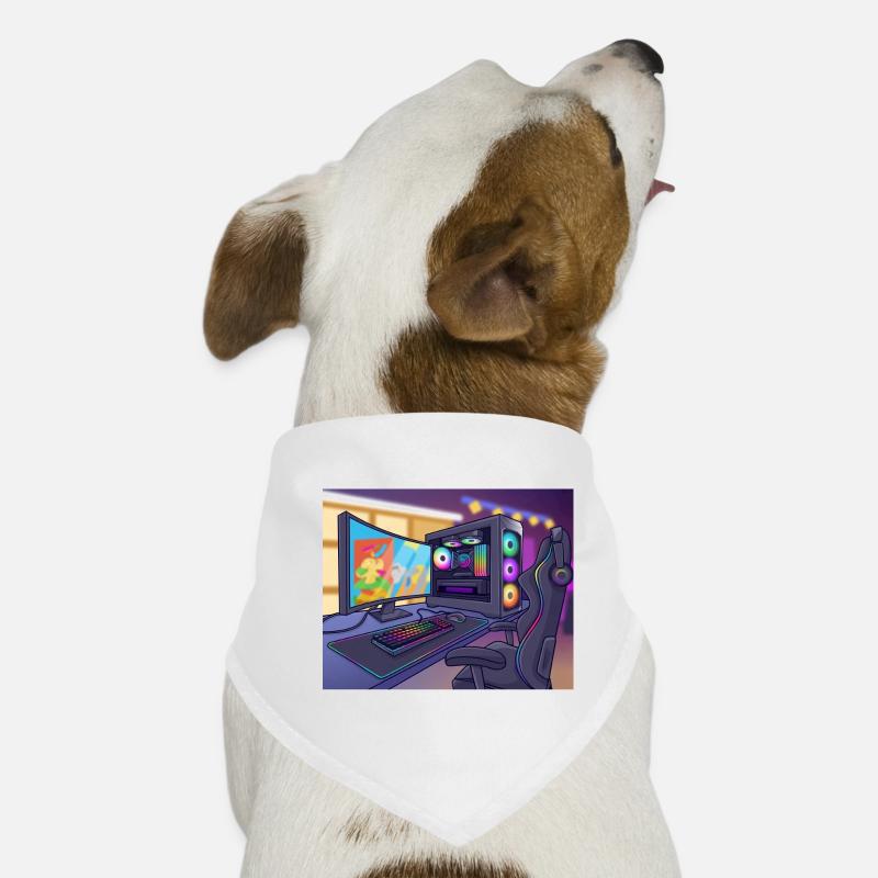 RGB Gaming PC Atmosphere Dog Bandana