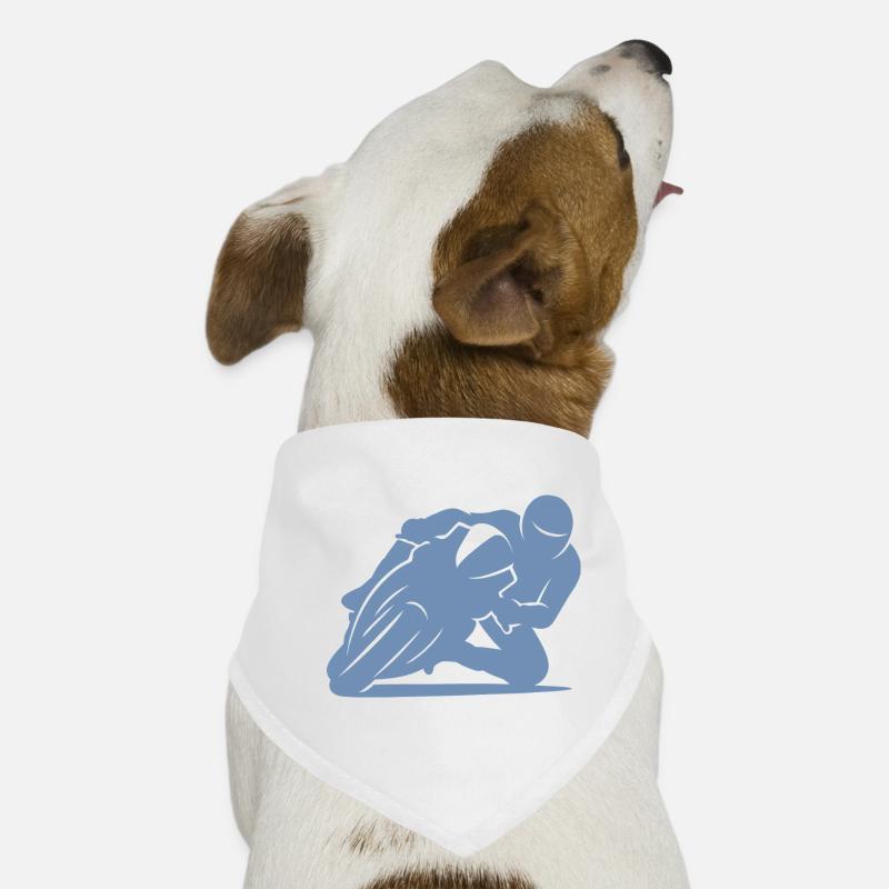 Silhouette minimaliste de moto de course Bandana pour chien