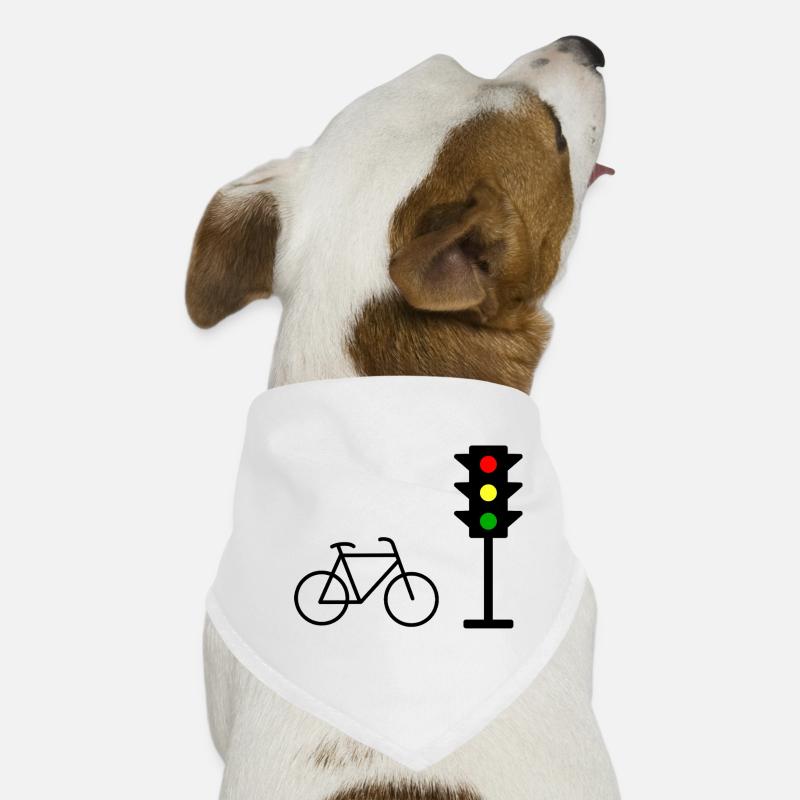 Empreinte de feu de circulation avec vélo Bandana pour chien