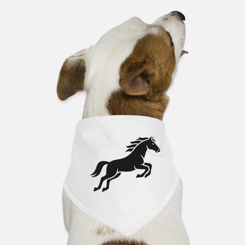 Springendes Pferd Silhouette Hunde-Bandana