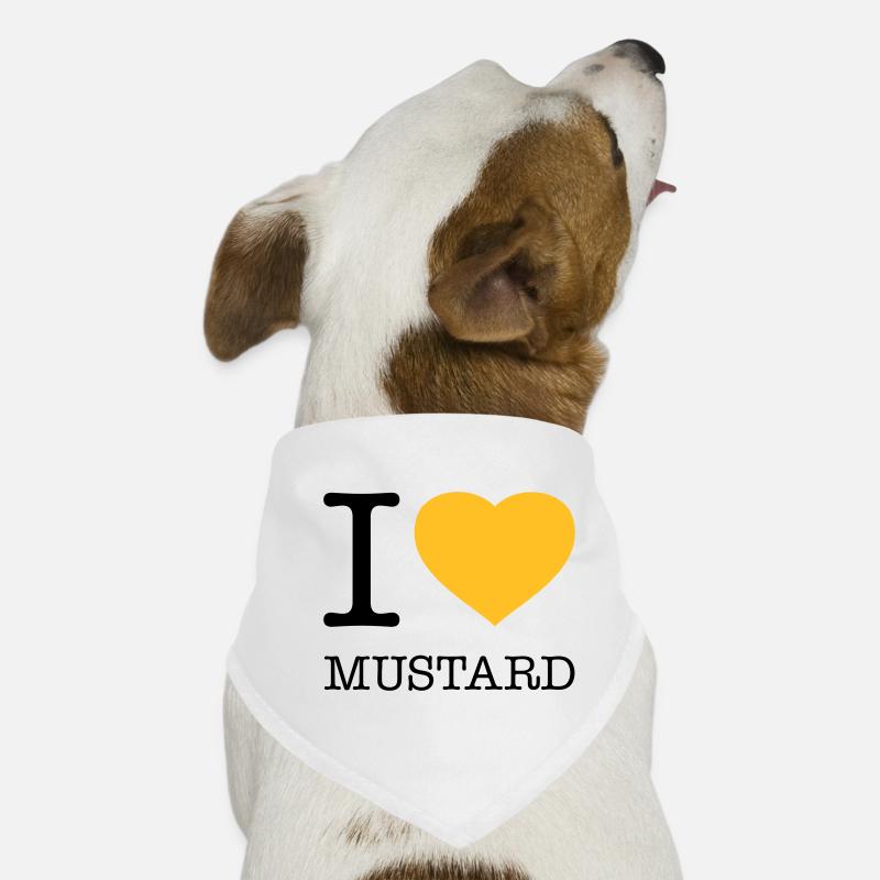 I LOVE MUSTARD Senf Wurst Hunde-Bandana
