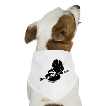 Drum and Bass Grammophon - Hunde-Bandana - Weiß - Vorne