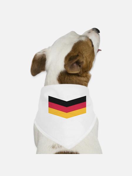 Deutschland Trikot - Hunde-Bandana - Weiß - Vorne