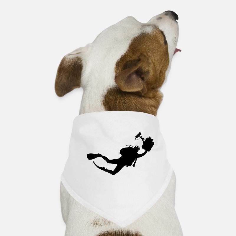 Taucher - Hunde-Bandana - Weiß