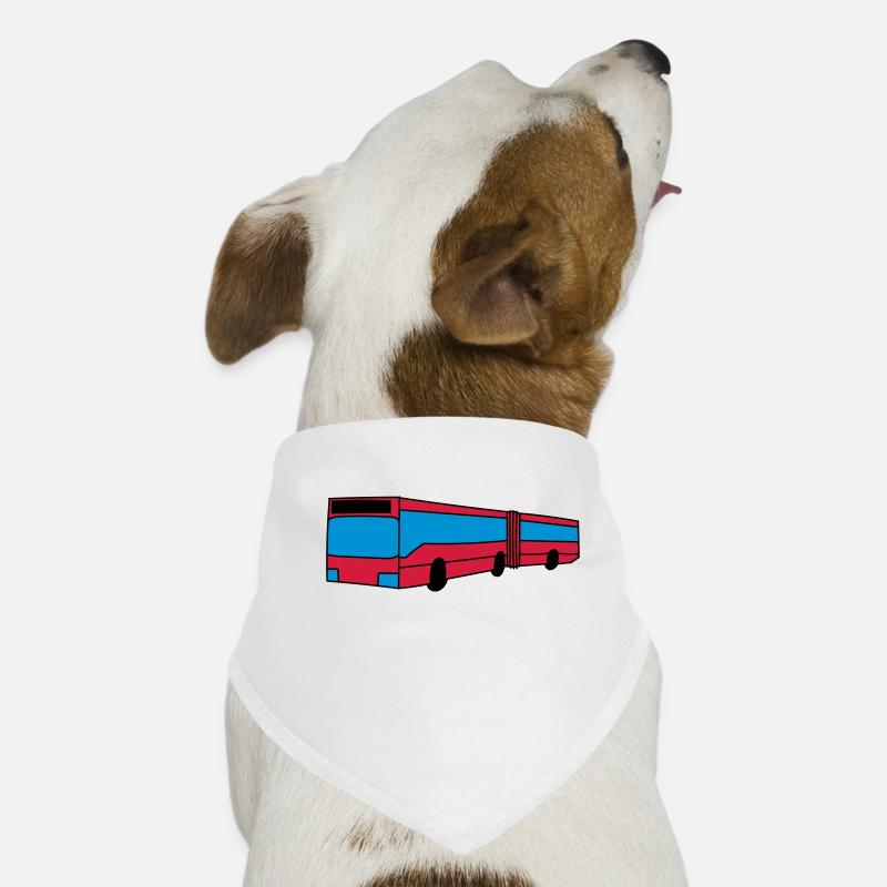 Bus - Hunde-Bandana - Weiß