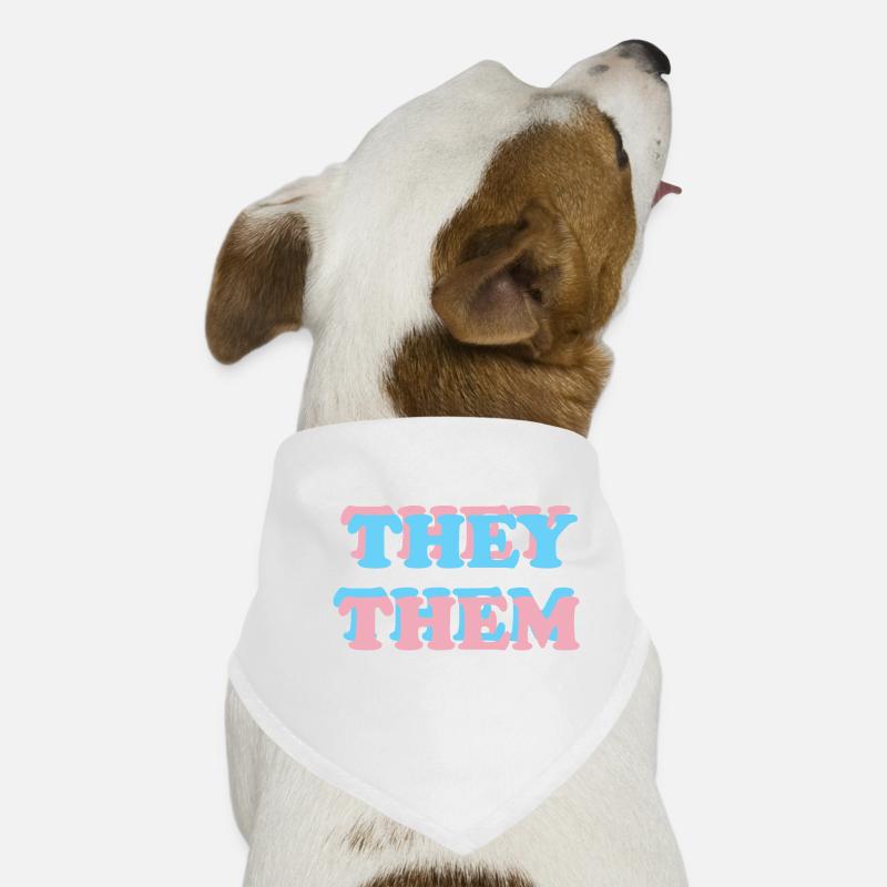 They / Them pronouns trans non-binary agender LGBT Dog Bandana