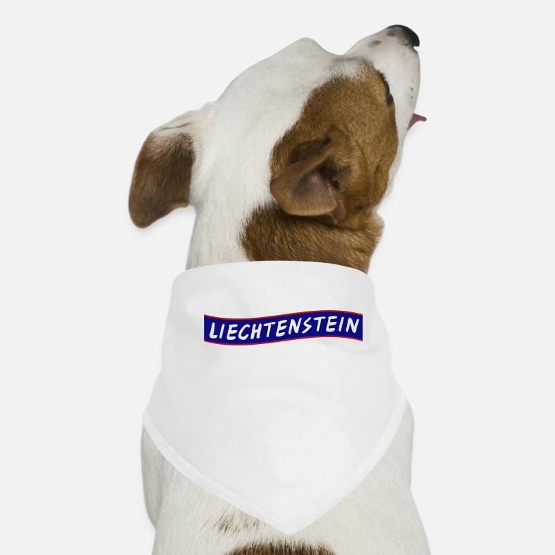 Lettrage Liechtenstein Drapeau vectoriel graphique Bandana pour chien