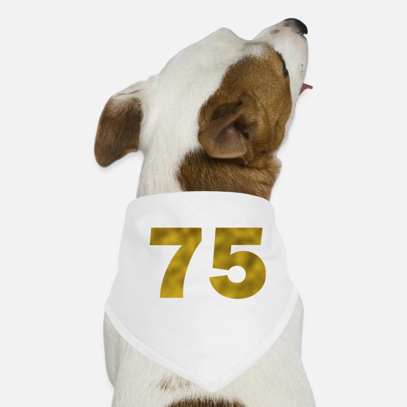 Anniversaire 75 ans Bandana pour chien