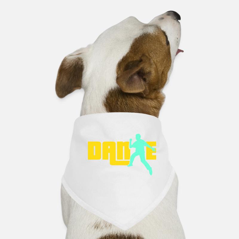 Dance Text Tanzender Mann Silhouette Party Musik Hunde-Bandana