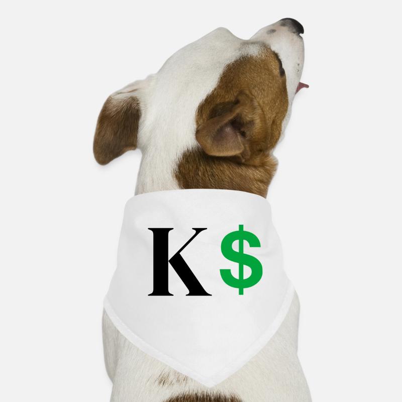 Letter k dollar Dog Bandana