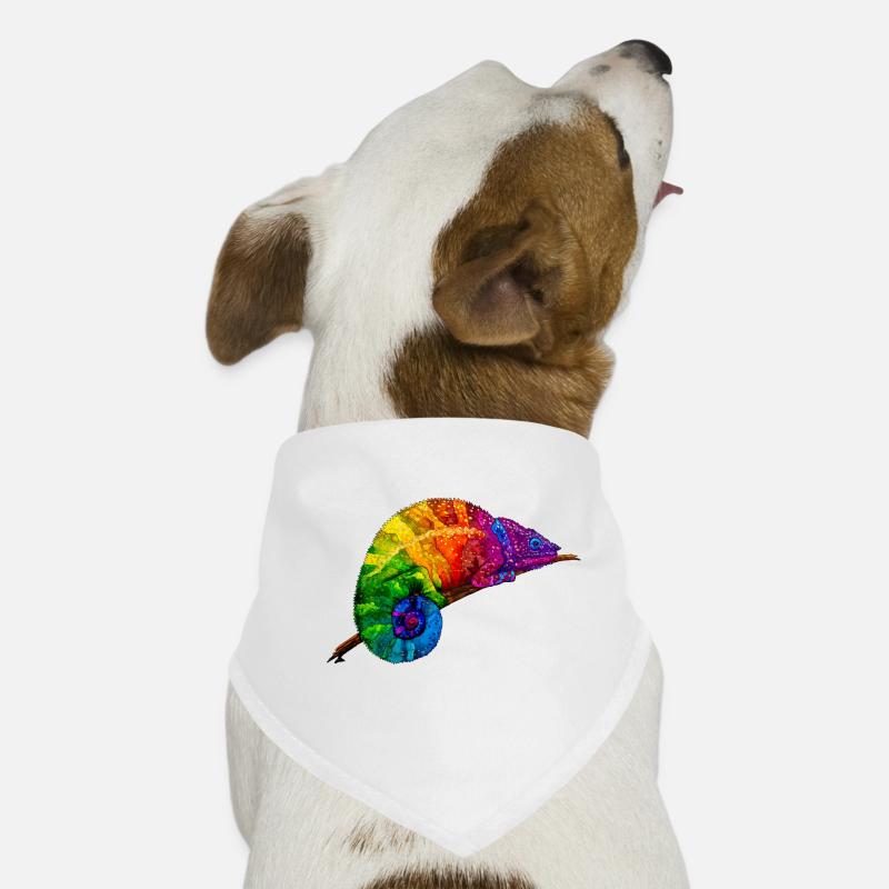 Regenbogenchamaeleon Hunde-Bandana