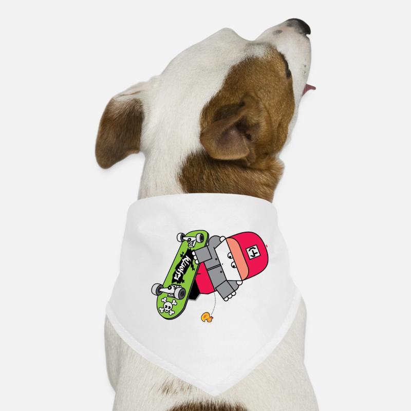Graphique néon Skate Panda Bandana pour chien