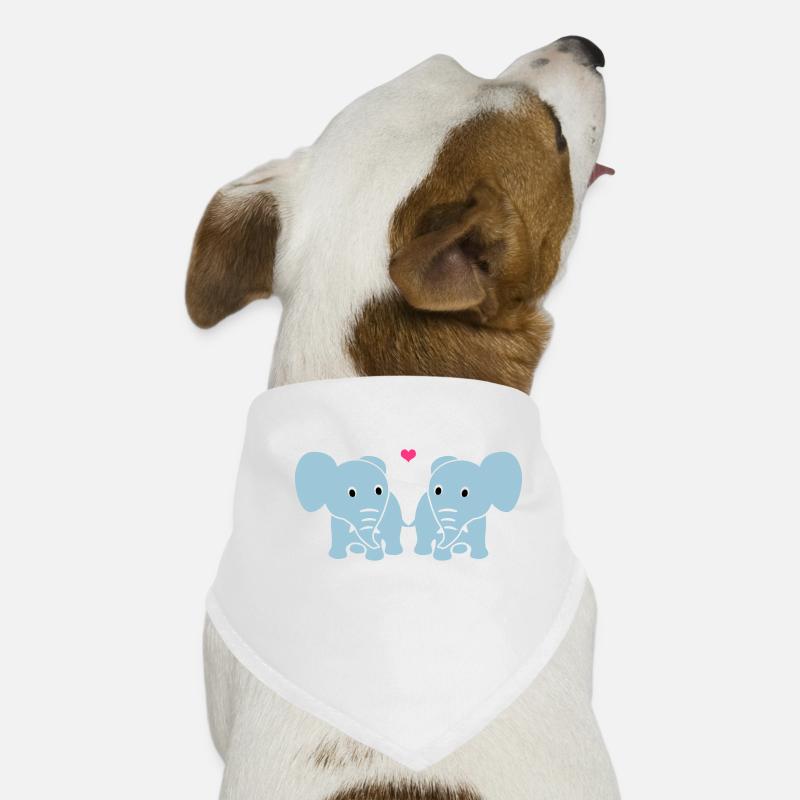 Verliebte Elefanten Hunde-Bandana