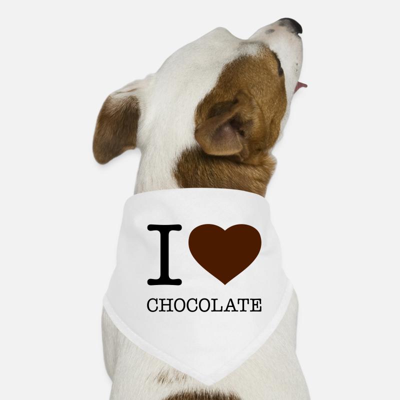 J’AIME LE CHOCOLAT Schokolade Bandana pour chien